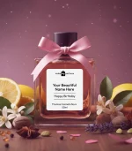 happy birthday perfume gift for girls with name print
